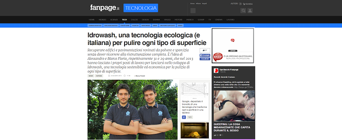 <h3>Idrowash, una tecnologia ecologica (e italiana) per pulire ogni tipo di superficie.</h3>