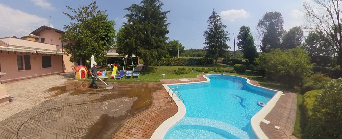 <h3>Pulizia cortile con piscina, che fare?</h3>