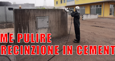 Come pulire recinzione in cemento