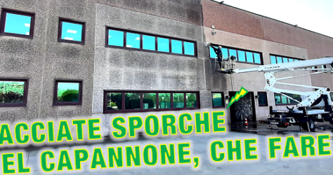 Facciate sporche del capannone, che fare